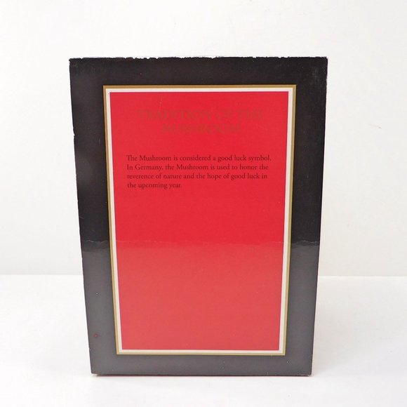 Double Mushroom Christmas Ornament Blown Glass  by Shavel  4" - Picture 8 of 10